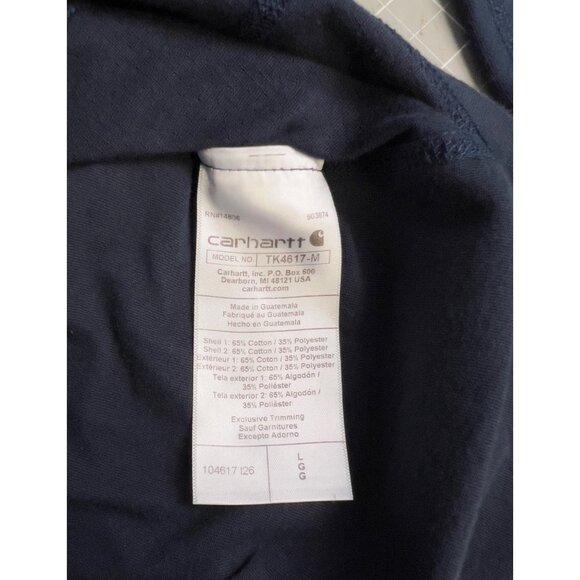 Carhartt Force Men’s Long Sleeve T-Shirt Sz. L Navy Blue TK4617-M Relaxed Fit - Picture 5 of 5